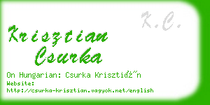 krisztian csurka business card